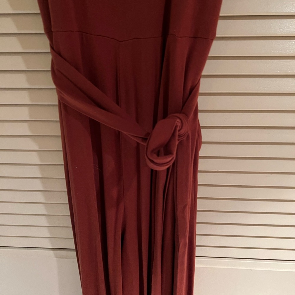 Slit racer back tie cropped romper